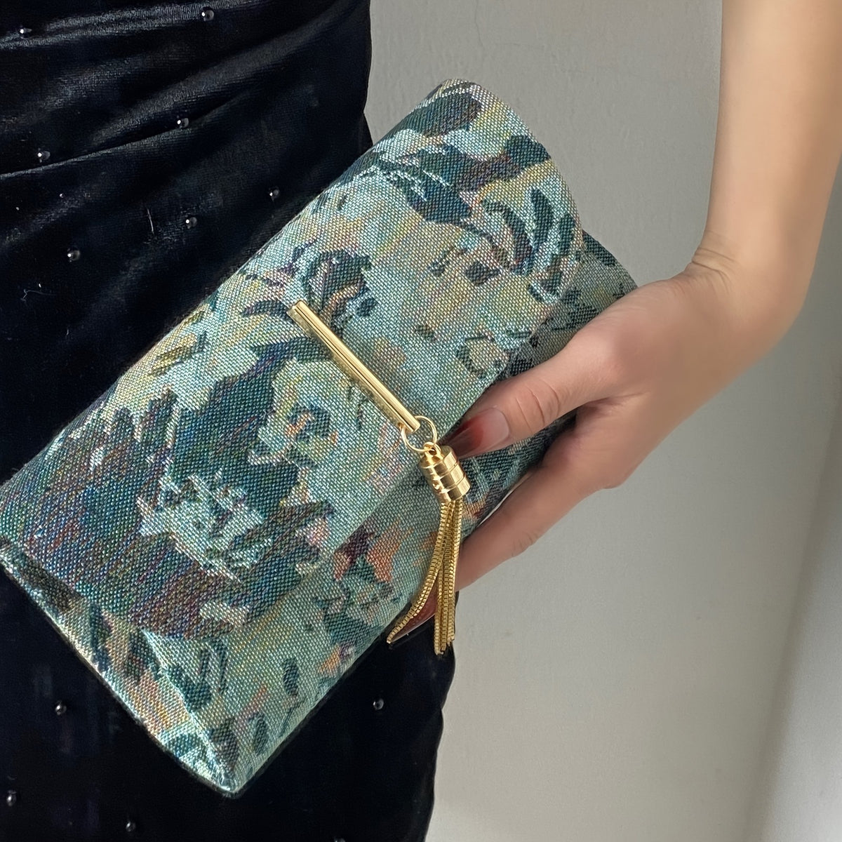 Floral Tapestry Clutch