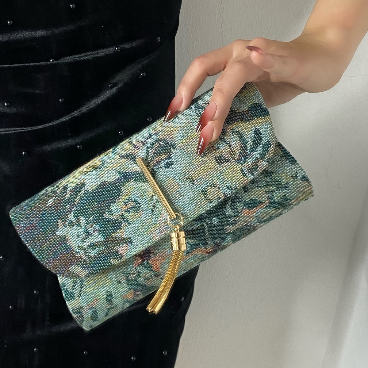Floral Tapestry Clutch
