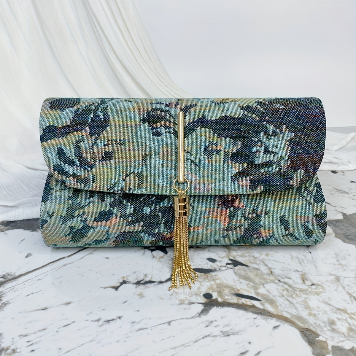 Floral Tapestry Clutch