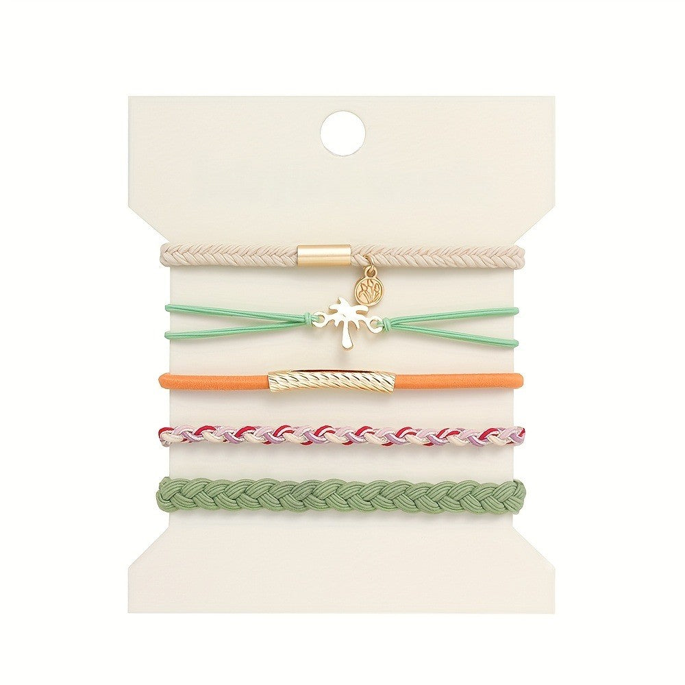 Mixed Braided Hair Tie & Bracelet Set