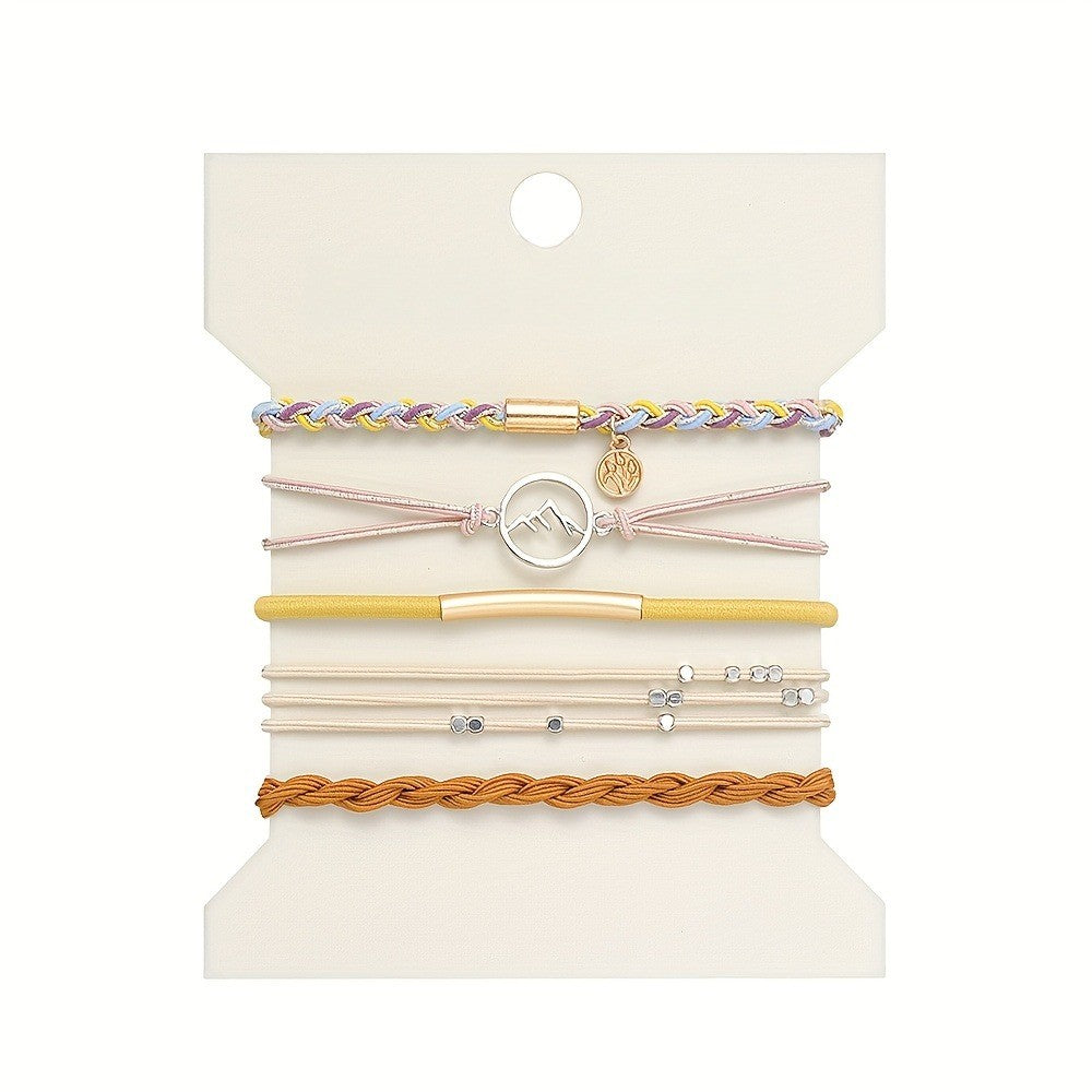 Mixed Braided Hair Tie & Bracelet Set