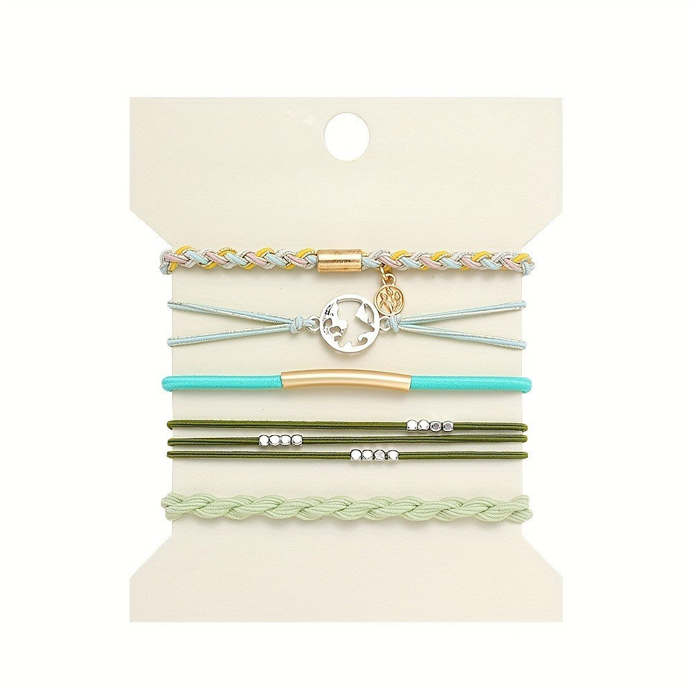 Mixed Braided Hair Tie & Bracelet Set