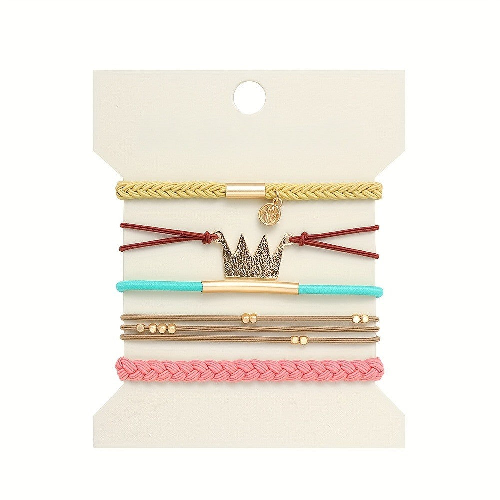 Mixed Braided Hair Tie & Bracelet Set