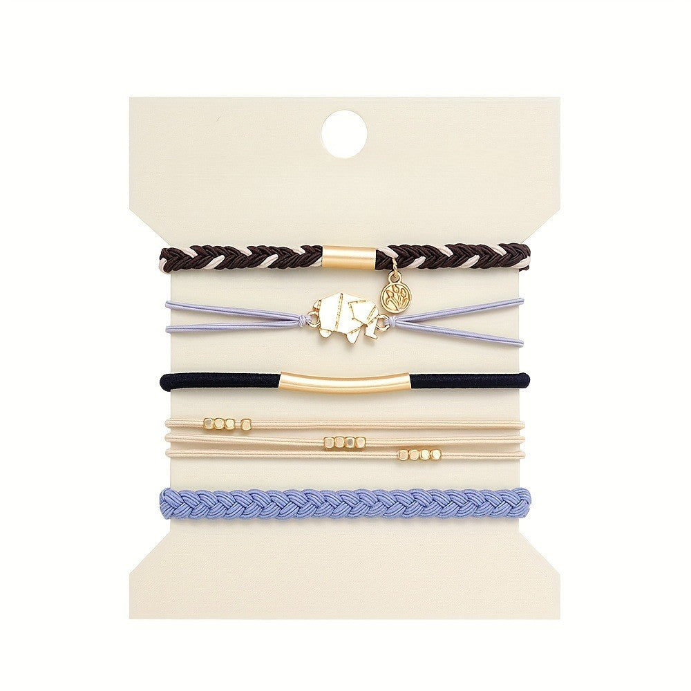 Mixed Braided Hair Tie & Bracelet Set