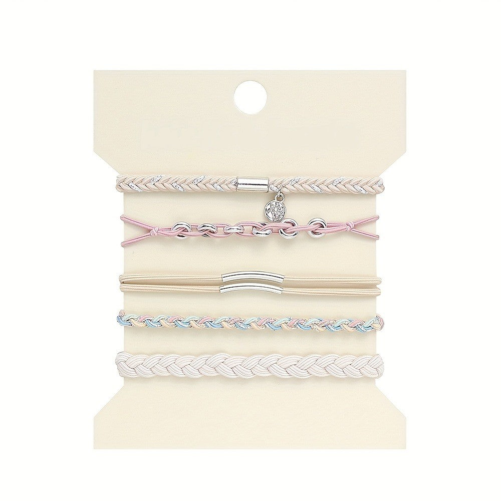 Mixed Braided Hair Tie & Bracelet Set