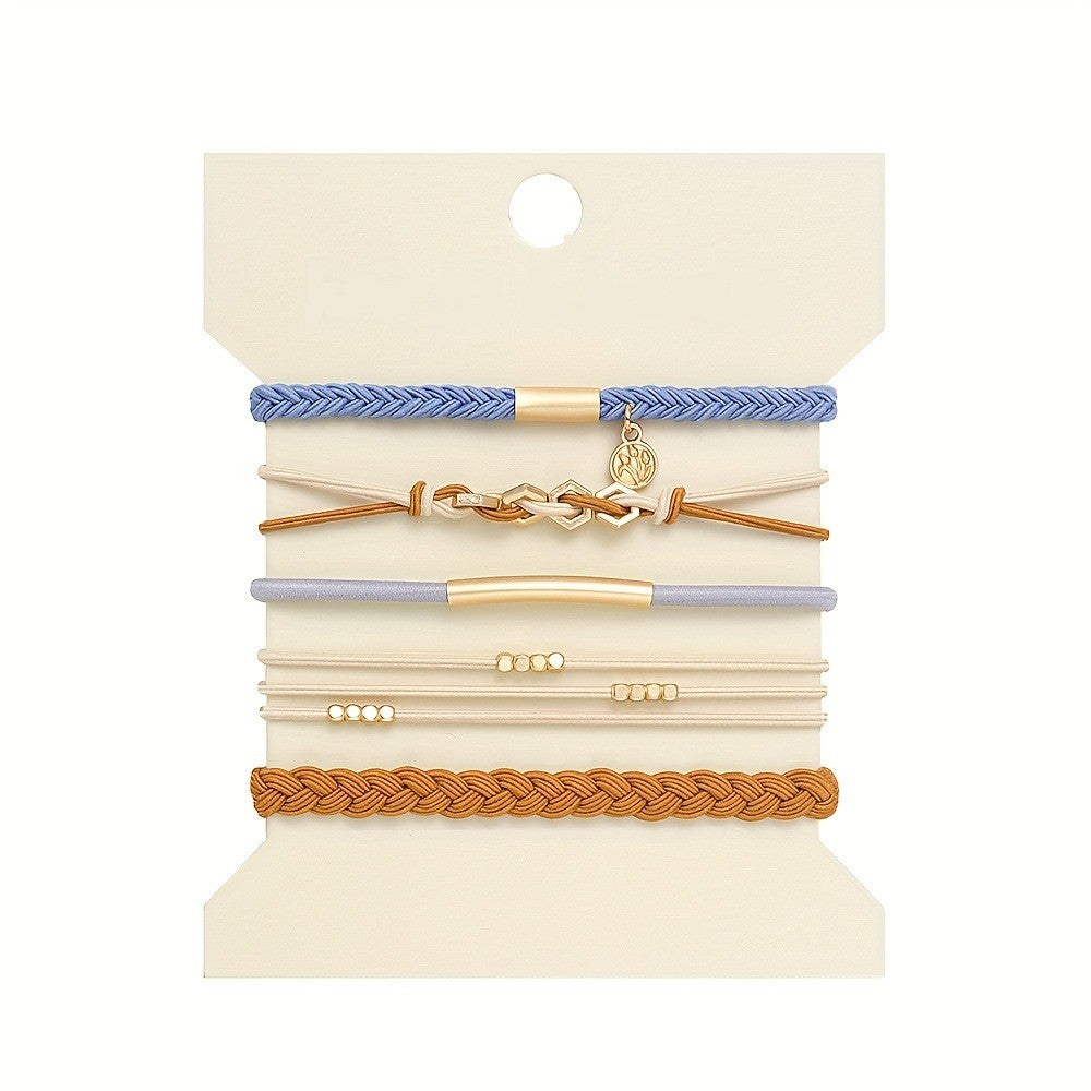 Mixed Braided Hair Tie & Bracelet Set