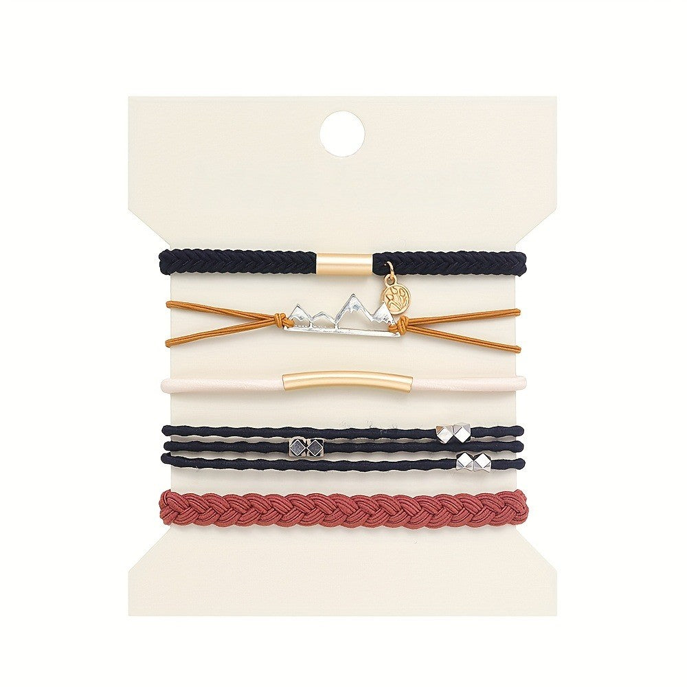 Mixed Braided Hair Tie & Bracelet Set
