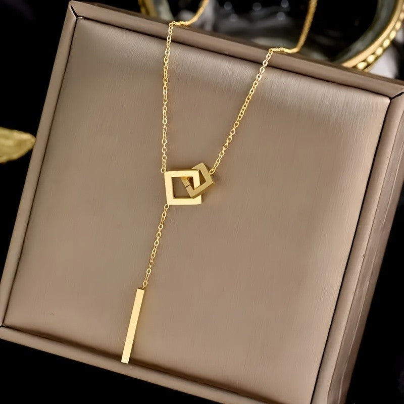 Geometric Square Bar Necklace