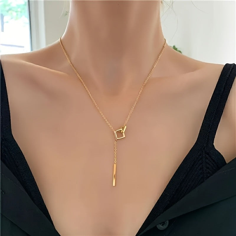 Geometric Square Bar Necklace