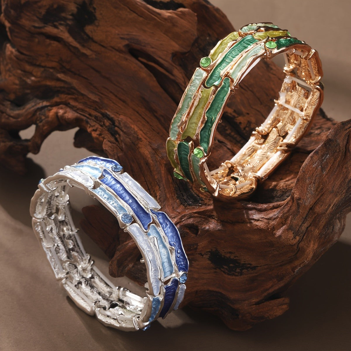 Green Bamboo Cuff Bracelet