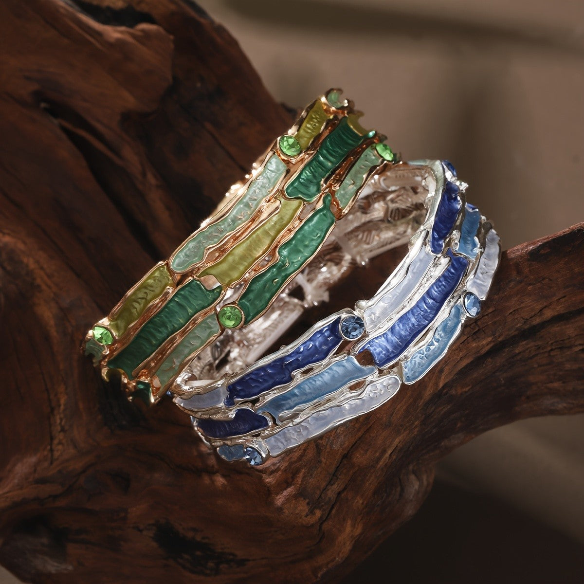 Green Bamboo Cuff Bracelet