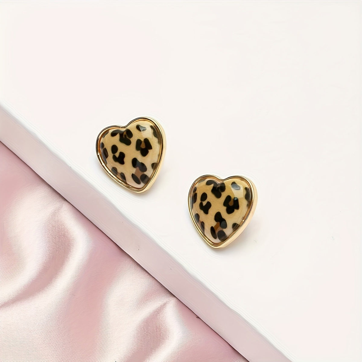 Patterned Heart Stud Earrings