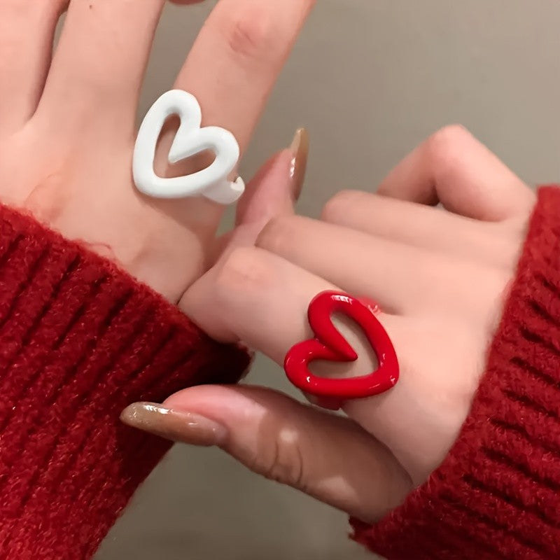 Bold Heart Outline Ring