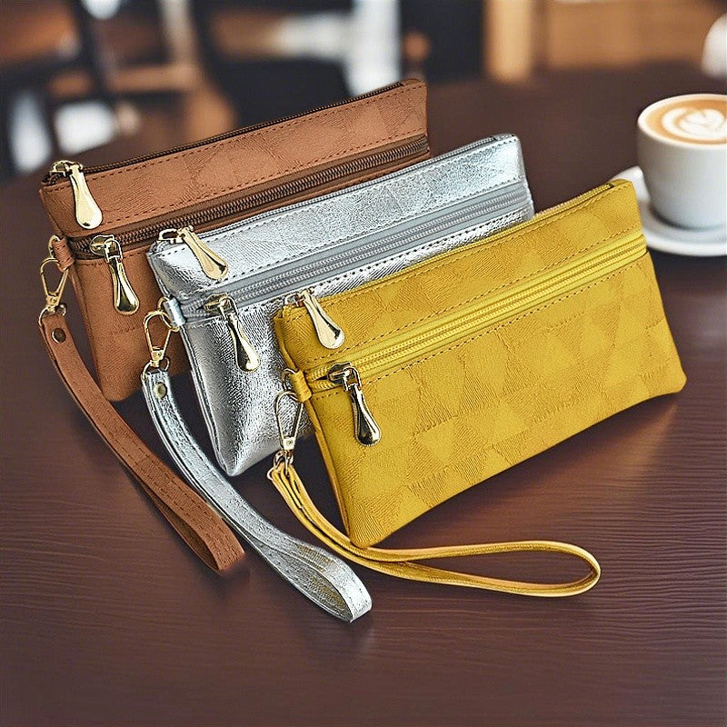 Textured Zip Wristlet