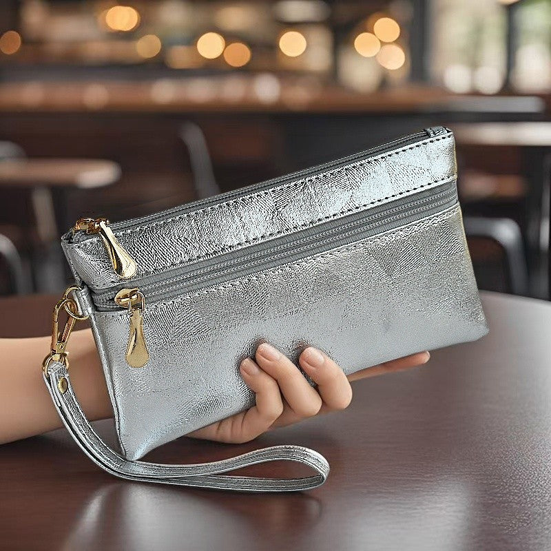 Textured Zip Wristlet