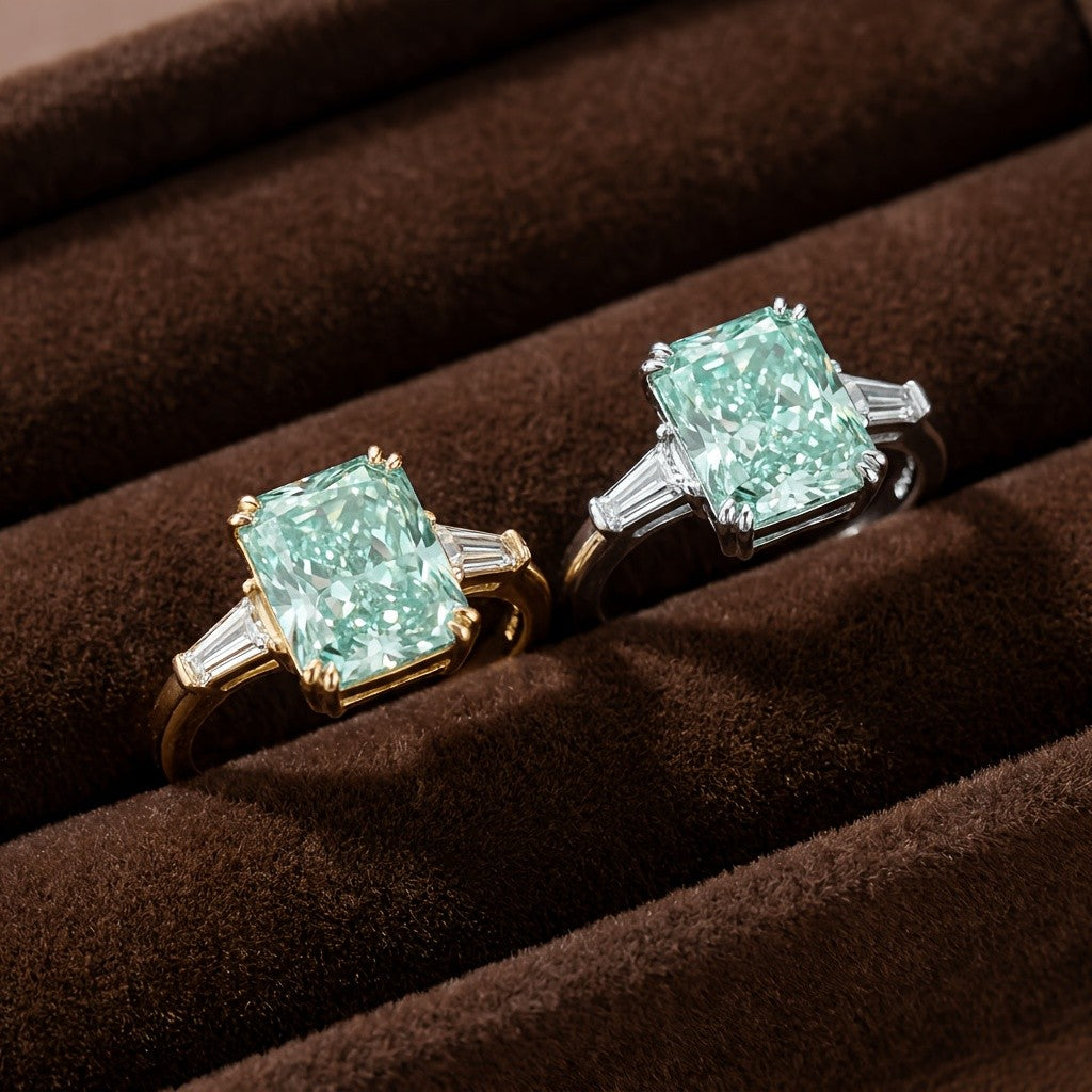 Mint Green Crushed Ice Ring