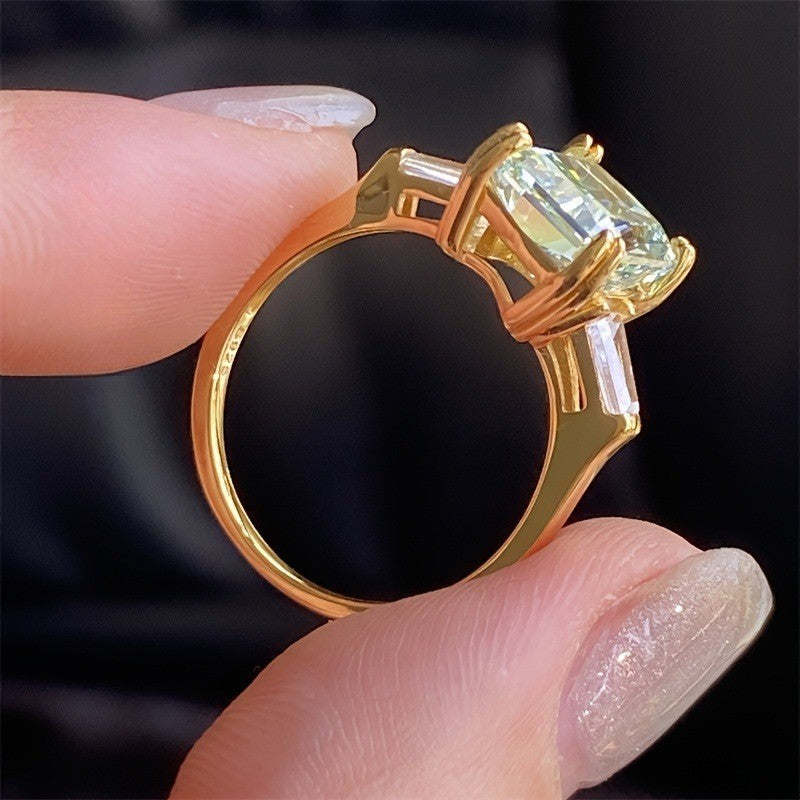 Mint Green Crushed Ice Ring
