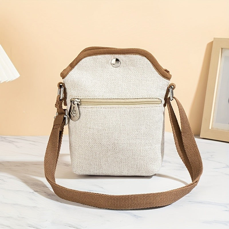 Embroidered Flower Crossbody Bag