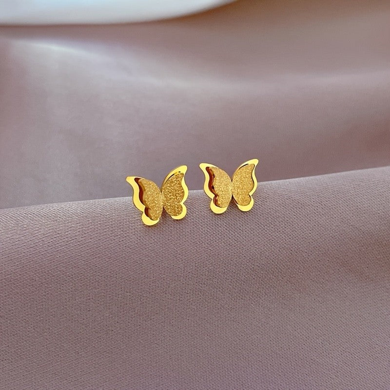 Glitter Butterfly Stud Earrings