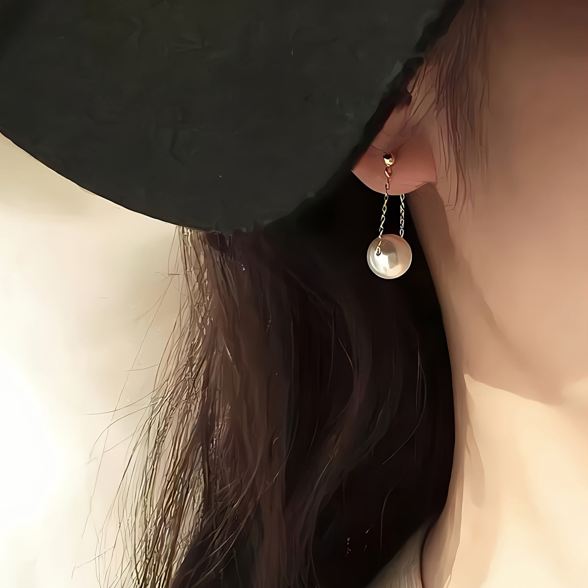 Suspended Pearl Swing Earrings