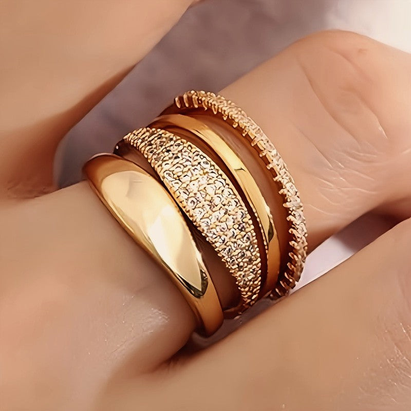 Textured Zirconia Stackable Ring Set