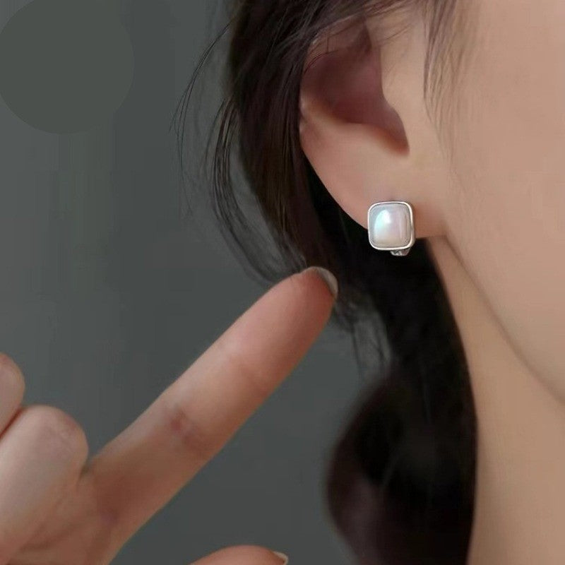 Square Imitation Pearl Earrings