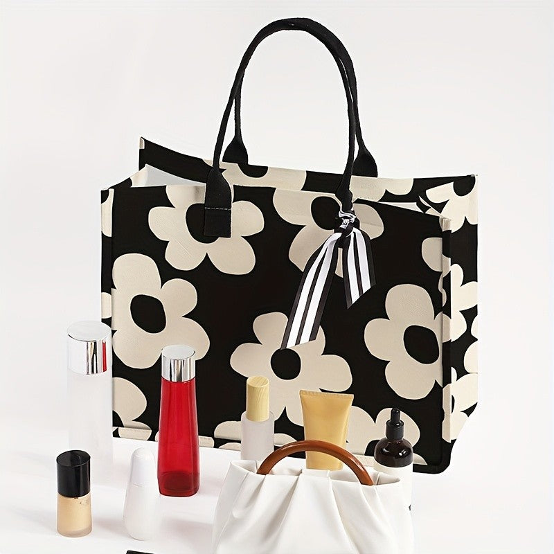Floral Print Tote Bag