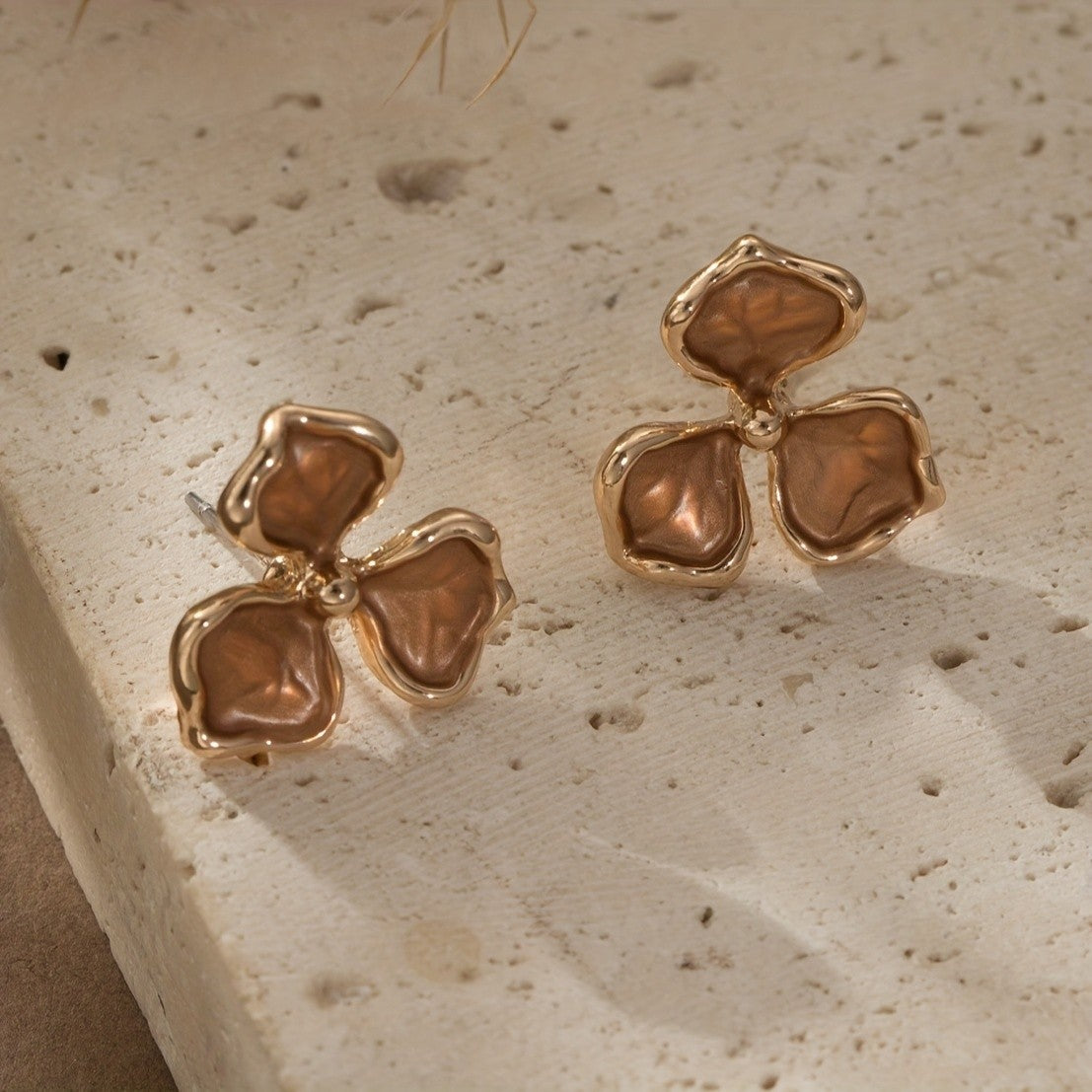 Khaki Flower Jewelry Set