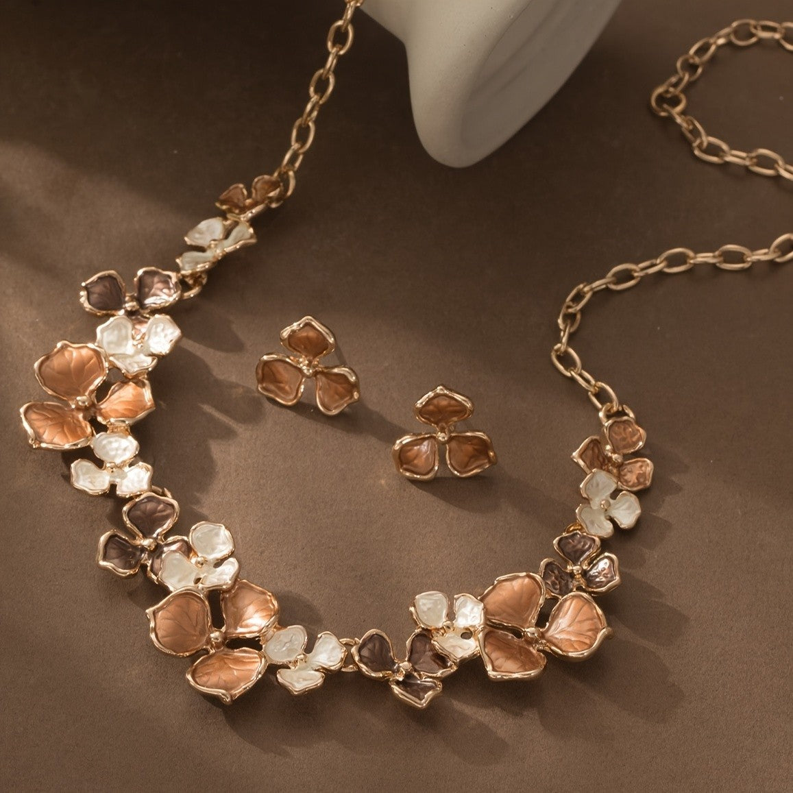 Khaki Flower Jewelry Set