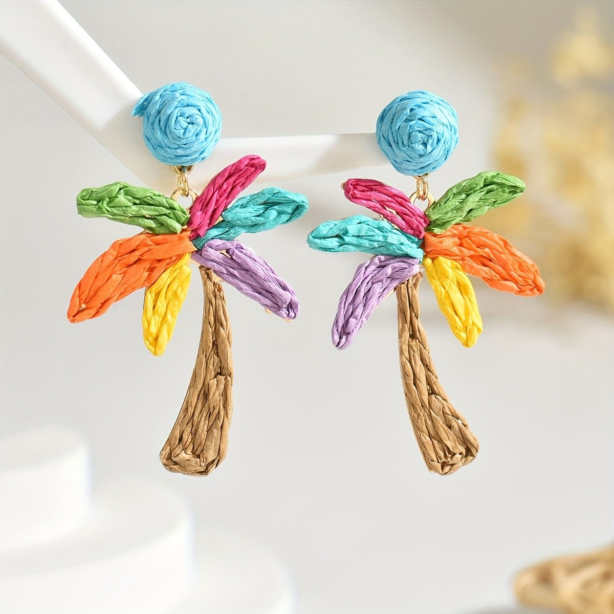 Colorful Palm Tree Earrings