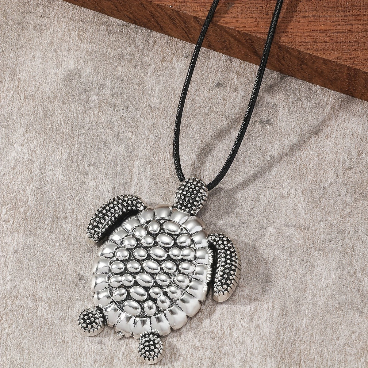 Textured Sea Turtle Necklace
