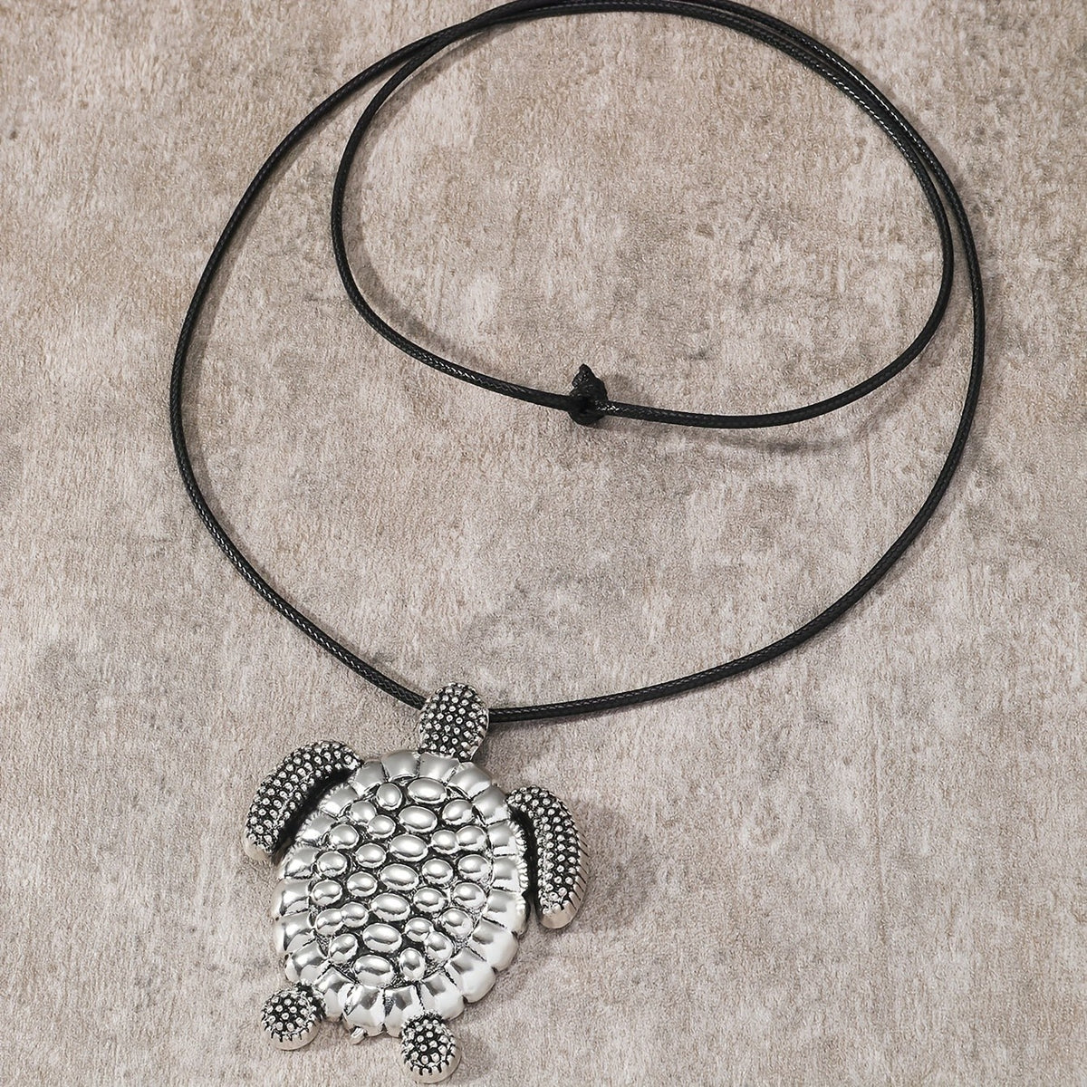 Textured Sea Turtle Necklace