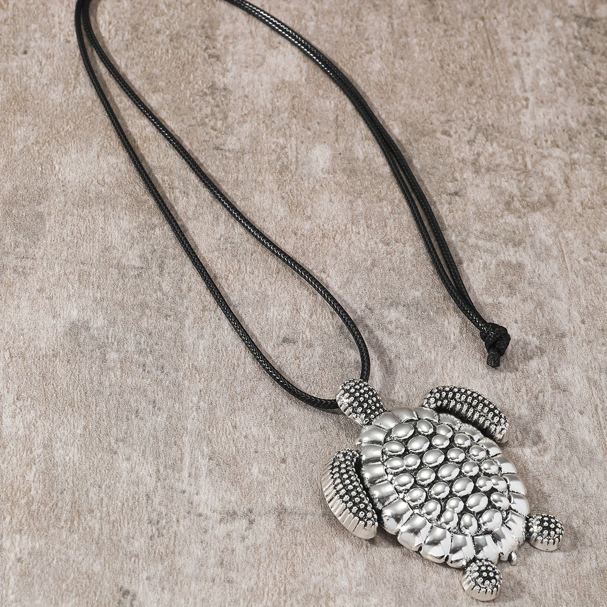 Textured Sea Turtle Necklace