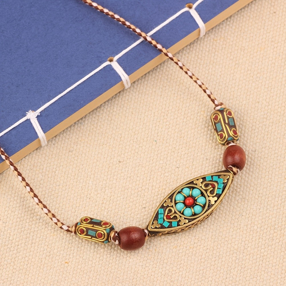 Colorful Floral Eye Necklace