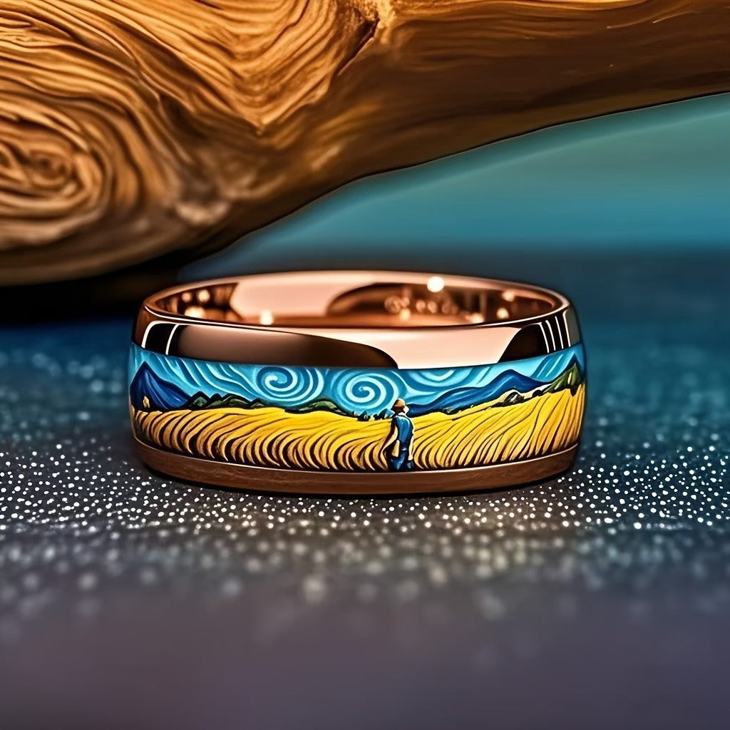 Swirling Sky Landscape Ring