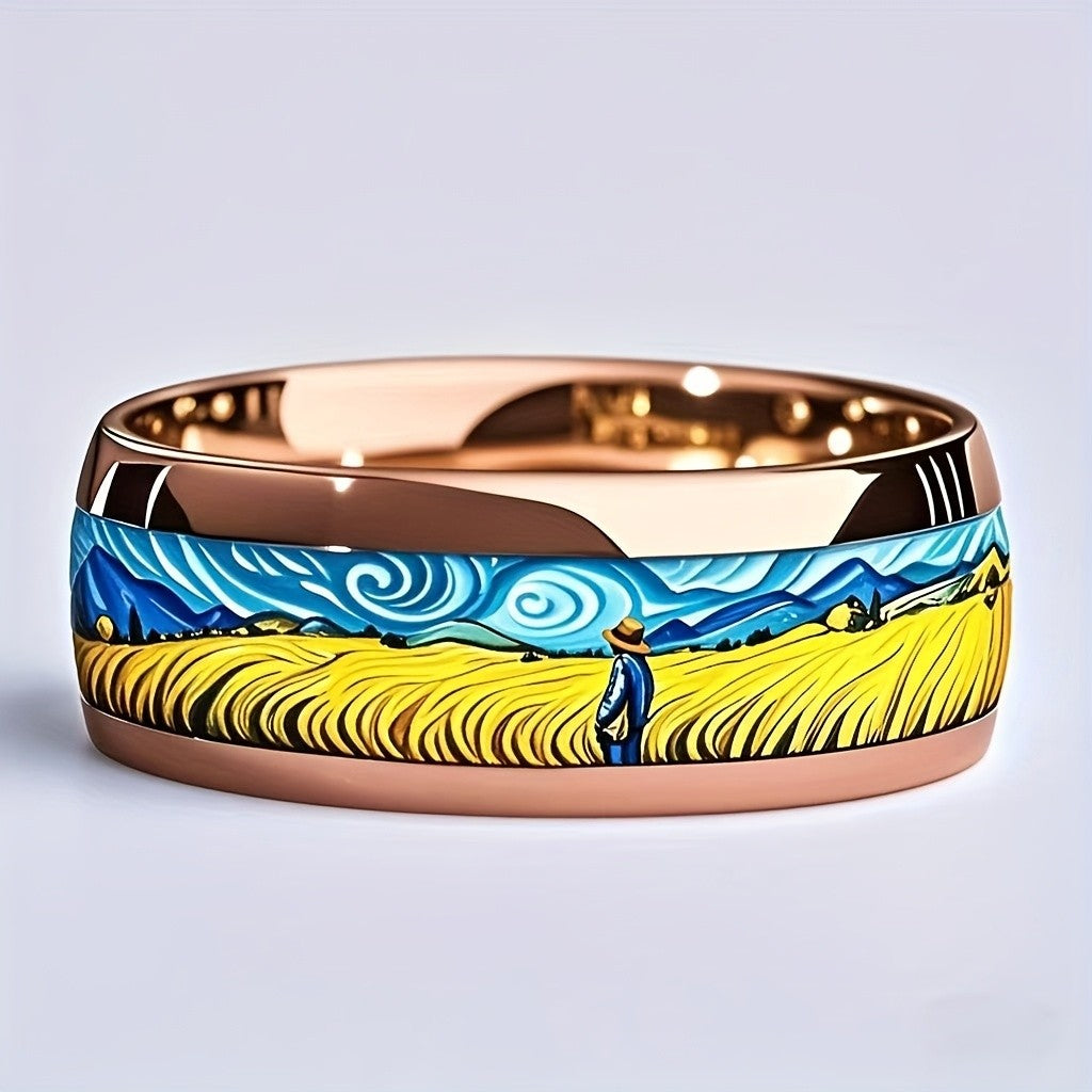 Swirling Sky Landscape Ring