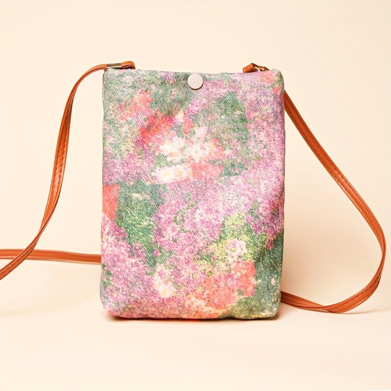 Embroidered Pattern Crossbody Bag