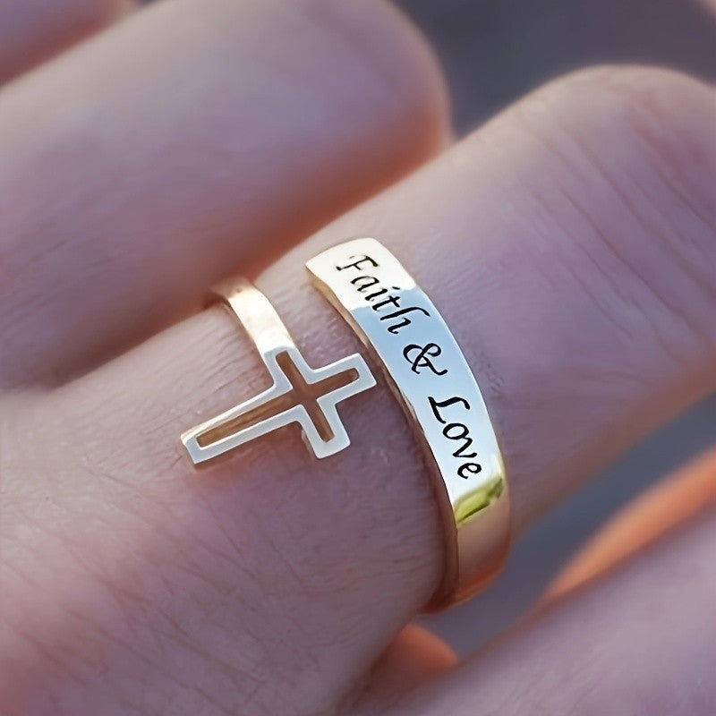 Faith & Love Cross Ring