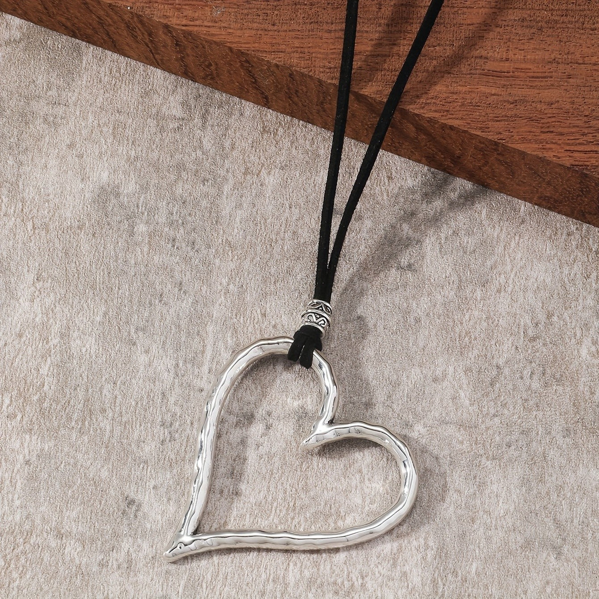 Open Heart Cord Necklace