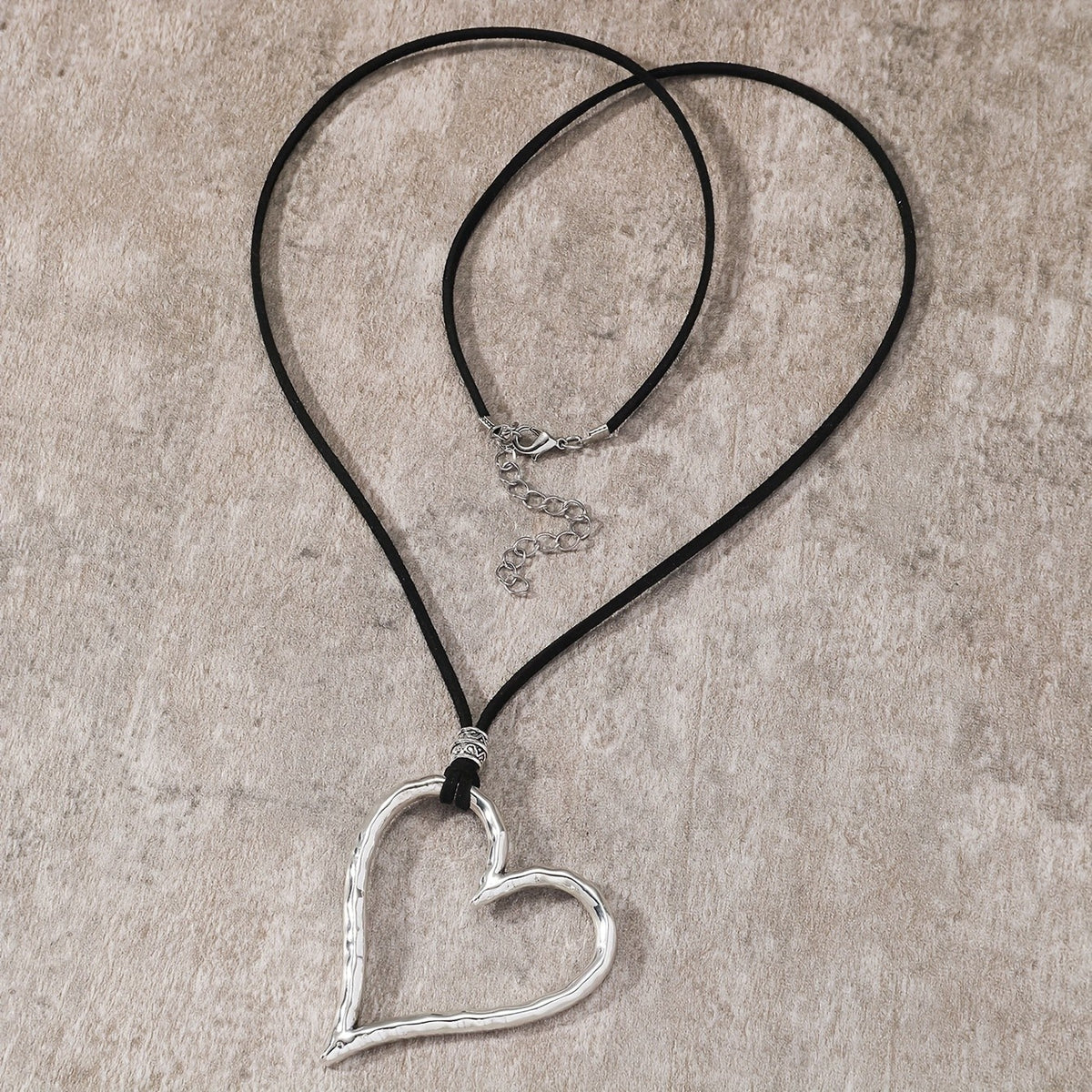 Open Heart Cord Necklace