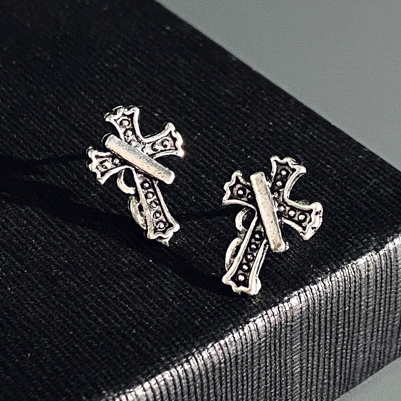 Vintage Cross Stud Earrings