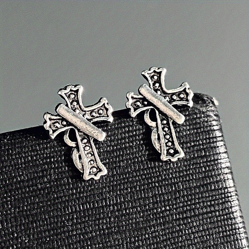 Vintage Cross Stud Earrings