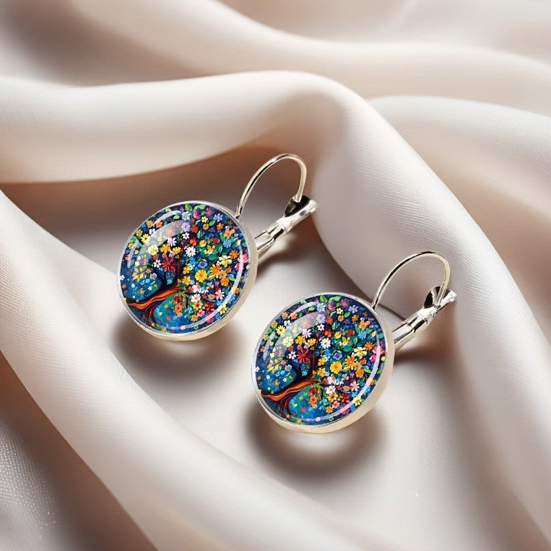 Luminous Floral Tree Earrings