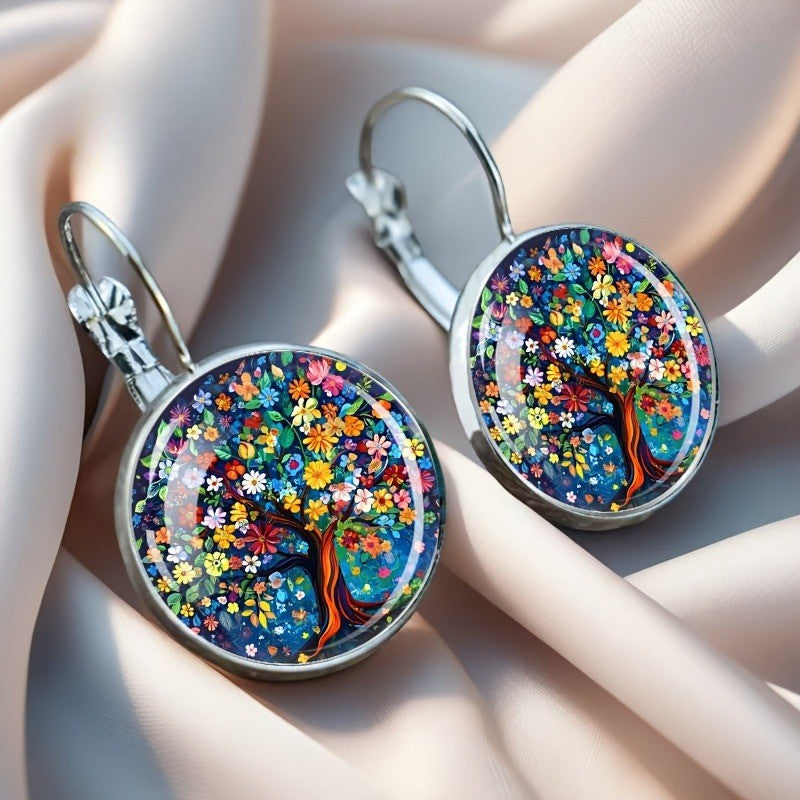 Luminous Floral Tree Earrings