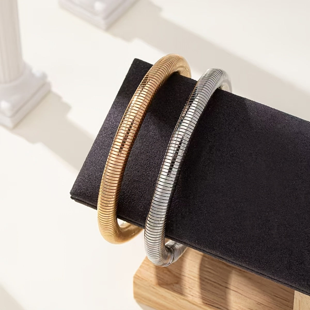 Ribbed Snake Chain Anklet