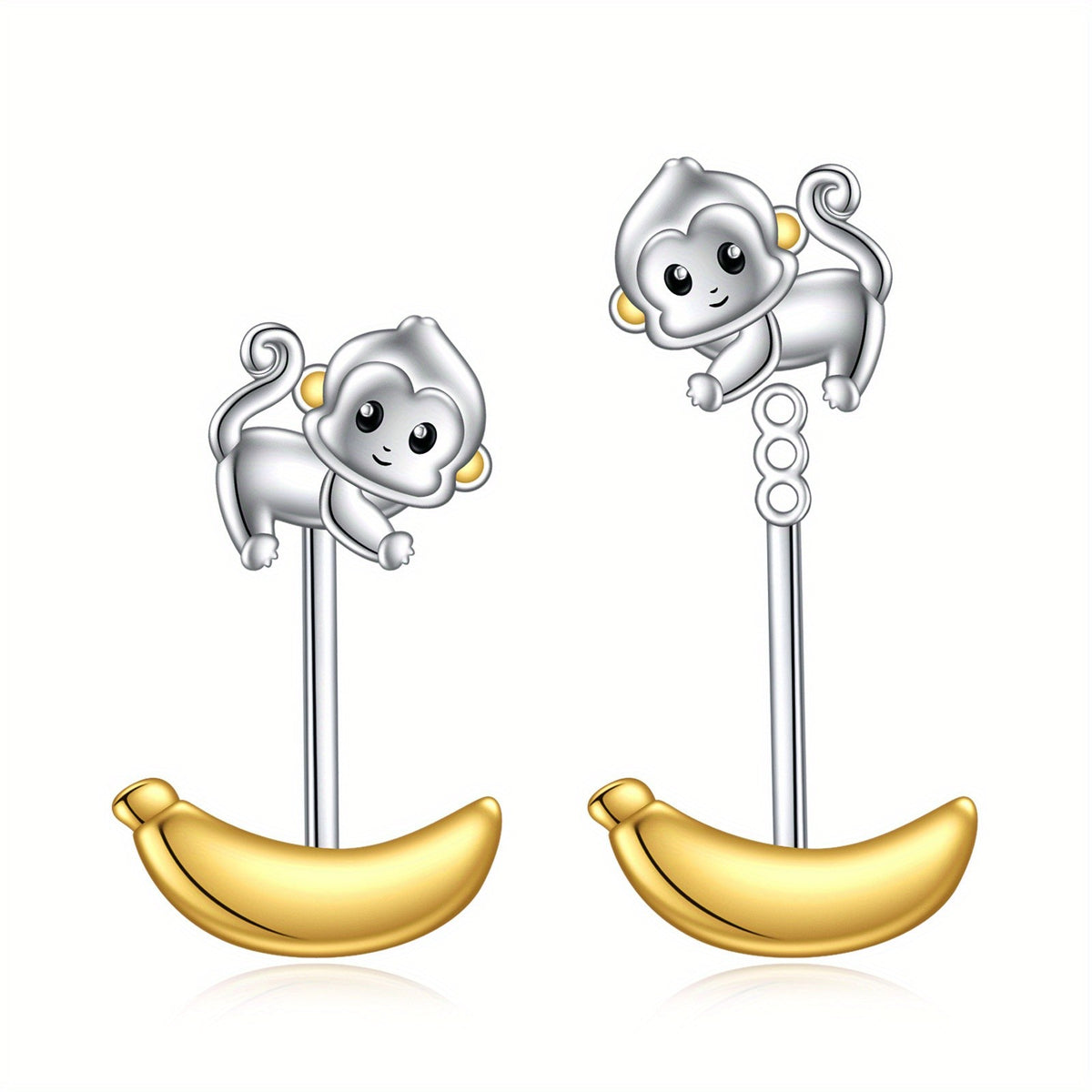 Monkey & Banana Stud Earrings