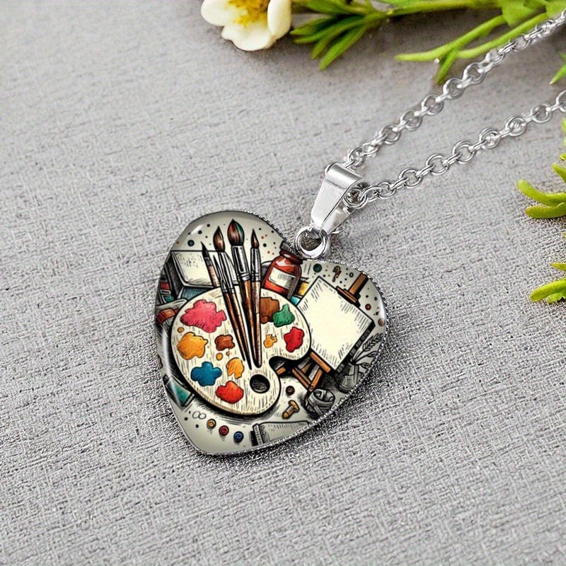 Art Palette Heart Necklace