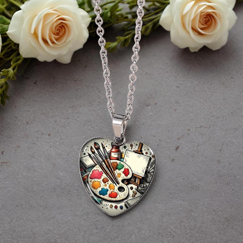 Art Palette Heart Necklace