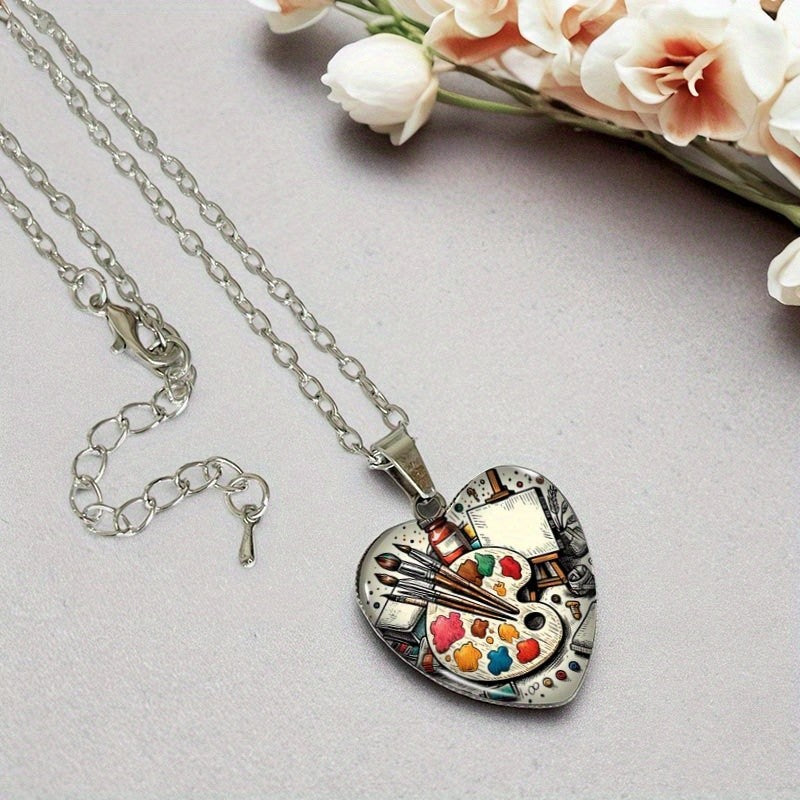Art Palette Heart Necklace
