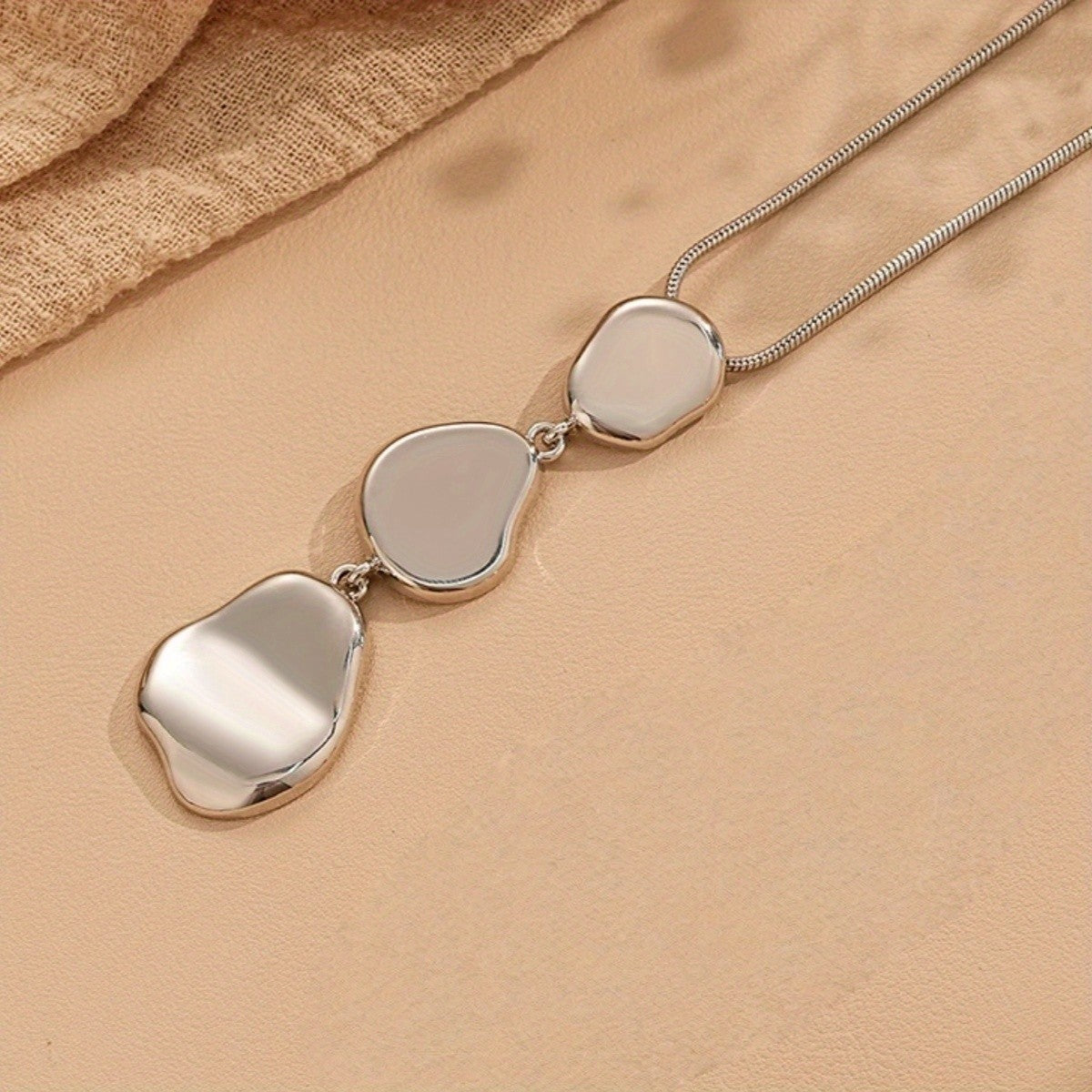 Triple Organic Drop Necklace